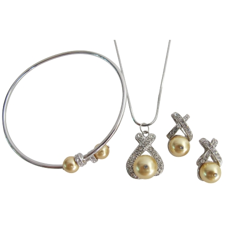Valentine Gift Fine Jewelry Necklace Earrings Cuff Bracelet