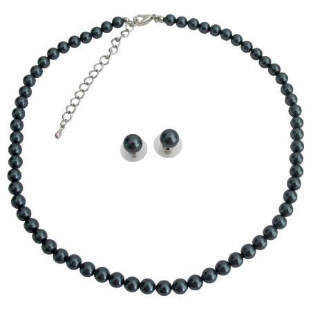 Exotic Tahitian Pearl Necklace Stud Earrings At Low Price