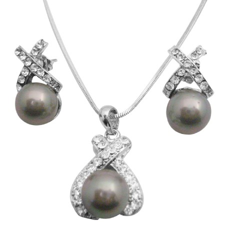Lavender Pearls Oyster Pearls Pendant Necklace Earrings Under $20 Set