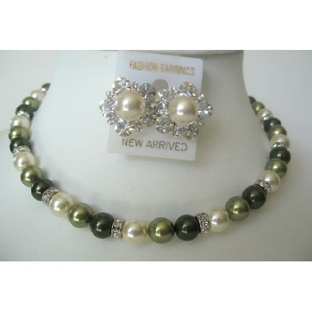 Gift Bridesmaid Mother Of Bride Groom Pearls Necklace Set