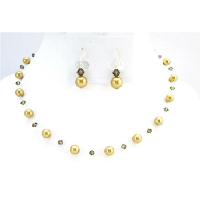 Awesome Bridal Jewelry Low Prices Swarovski Golden Pearls Smoky Quartz Genuine Jewelry