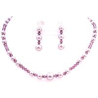 Valentine Jewelry Amethyst February Month Stone Crystals Jewelry Set :  necklace fashion gift jewelry set