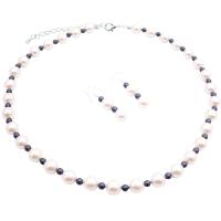 Classic to Modern Chic Wedding Affordable White Pearls W/ Night Blue :  necklace fashion gift earrings