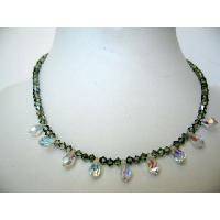Fashion Jewelry 4 Everyone Bridal Jewelry Bridemaids Jewelry Genuine Swarovski Chrysolite Crystals & AB Briolettes Necklace