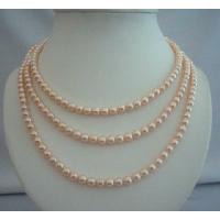 3 Stranded Genuine Swavorski Peach Pearls Bridal Bridesmaid Mother of Bride Handcrafted Jewelry Set