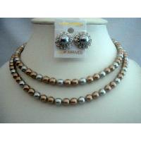Double Stranded Pearls Necklace For Moms Brides & Bridesmaid Necklace Set Genuine Swarovski Pearls Handcrafted Jewelry Set
