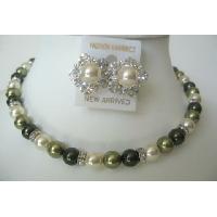 Genuine & Real Gift Bridesmaids Mother Of Bride & Groom Genuine Swarovski Pearls Necklace Set 