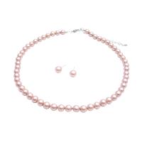 Handcrafted Genuine Swarovski Champagne Pearls Jewelry Bridesmaid Gift :  necklace fashion gift jewelry
