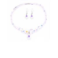 Sparkling AB Genuine Swarovski Crystals w/ AB Swarovski Crystals Teardrop & Earrings Sterling Silver Wedding Bridal Jewelry 