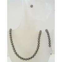 Espresso Brown Pearls Jewelry Set Swarovski Dark Brown Pearls 7mm Complete Set Necklace Earrings & Bracelet Set