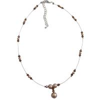 Champagne Pearls Smoked Topaz Crystals Swarovski Pearls & Crystals Bridal Bridemaides Jewelry Set  
