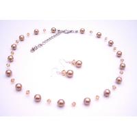 Bronze Pearls Lite Colorado Swarovski Crystals & Pearls Bridemaids Jewelry Set
