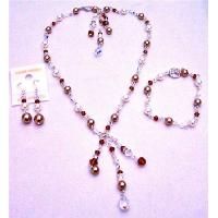 Complete Set With Bracelet Wedding Affordable Inexpensive Back Drop Down ANd Front Drop Down Jewelry Set 
