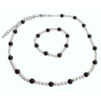 Small Girl Jewlery Flower Girl Swarovski Ivory Pearls With Maroon Pearls Wedding Flower Girl Pearls Necklace & Bracelet   