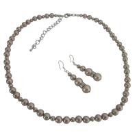 Champagne Pearls Tiny Pearls Big Pearls Genuine Swarovski Pearls Flower Girl Wedding Flower Girl Prom Gift Jewelry Set