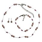 Customize Your Own Wedding Jewelry Swarovski Rose Pearls & Crystals Necklace & Bracelet