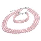 Gift Ideas That Can Be Engraved Personalized Occasion Gift Pink Necklace & Bracelet Jewelry