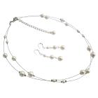 Elegant Most Sleek Wedding Jewelry Set In Ivory Pearls