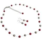 Wedding Jewelry In Latte And Red Color Jewelry For Bridesmaid Gifts