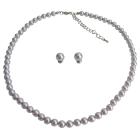 Style Is Simple w/ The Lavender Pearl Necklace & Stud Earrings Set