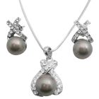Lavender Pearls Oyster Pearls Pendant Necklace Earrings Under $20 Set