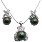 Tahitian Pearl Pendant Necklace Oyster Shell Pearl Pendant Jewelry Set