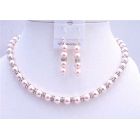Pink Swarovski Pearls Jewelry Diamond Spacer Silver Rondells Earrings