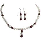Sophisticate Jewelry Wine Bordeaux Swarovski Pearls Necklace & Earrings Set Customize Your Jewelry Fashion Jewelry For Every For Bridal