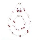 Sexy Passion Red Jewelry Siam Red Crystals Necklace Set