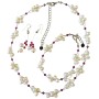 Freshwater Pearls Fuchsia Crystals Bridal Bridesmaid Jewelry