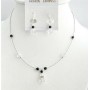 Customize Cheap Pearls Crystals Black Clear Crystals Jewelry