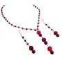 Christmas Gift Wedding Crystals Siam Red & Garnet Handcrafted Jewelry