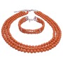 Traditional Anniversary Gifts Coral Angel Skin Pearls Jewelry