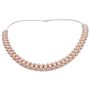 Champagne Ivory Pearls Interwoven Choker Classy Necklace