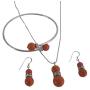 Buy Fascinating Coral Pearls Complete Wedding Jewelry Necklace Set