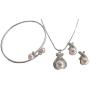 Rose Pearl Inexpensive Pendant Necklace Earring Cuff Bracelet