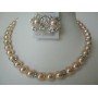 Fashion Jewelry Handcrafted RIch Pearl Genuine Swarovski Pearl Bridal Mother Jewelry Bridesmaids w/ Rondells