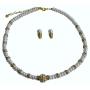 Fine Handcrafted Freshwater Pearls Jewelry Gold Rondell Bride Necklace