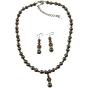 Brown Chocolate Pearl Smoked Topaz Crystal Handcrafted Wedding Jewelry