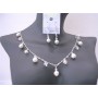 Sparkling Jewelry AB Crystals White Pearls Bridal Jewelry