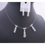 Bridesmaid Handcrafted Jewelry Clear Crystals Necklace Set