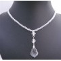 Clear Crystals Briollette Pendant Necklace Beads