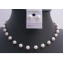 Pure White Pearls 8mm Necklace w/ Stud Earring Jewelry Set