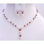 Custom Jewelry Ivory Pearls Dark Siam Red Crystals Deep Red
