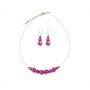 Customize Your Color Round Fuchsia Crystals Wedding Jewelry