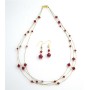 Handcraft Your Jewelry Siam Red Crystals AB Siam Red 3 Strand Necklace